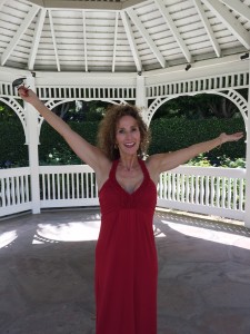 Mearmsout red dress gazebo